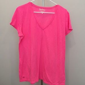 NWOT Lilly Pulitzer Michelle V-Neck Slub Material